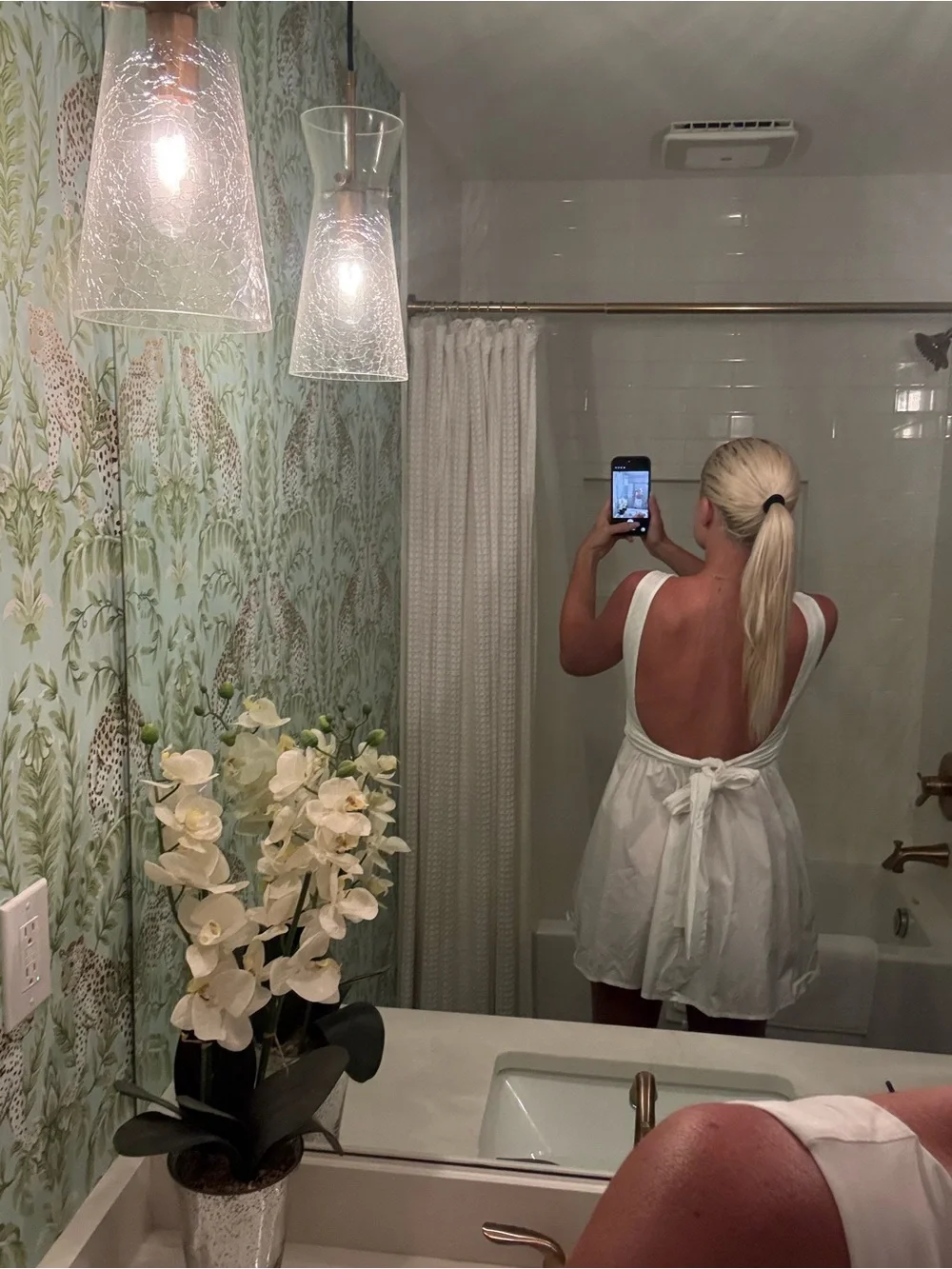 wild fable White Sleeveless A-Line Shower Curtain Style